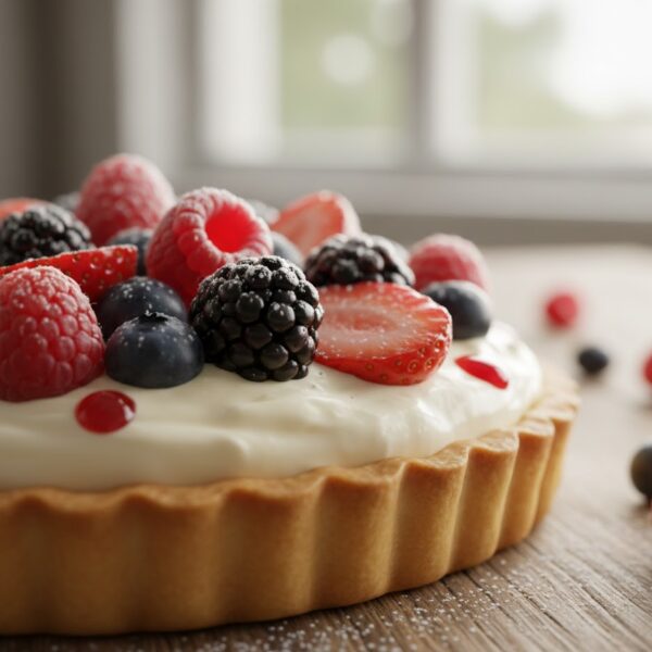 Acercamineto ROJO Tarta de Frutos Rojos y Crema