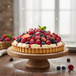 Tarta de Frutos Rojos y Crema