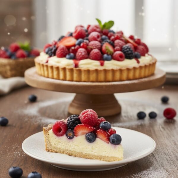 Rebanada ROJO Tarta de Frutos Rojos y Crema